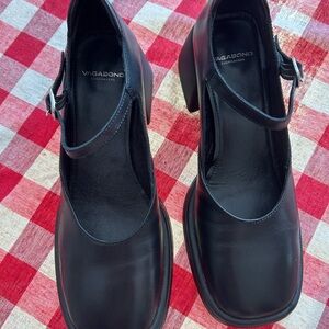 Vagabond Ansie Black Heeled Mary Janes